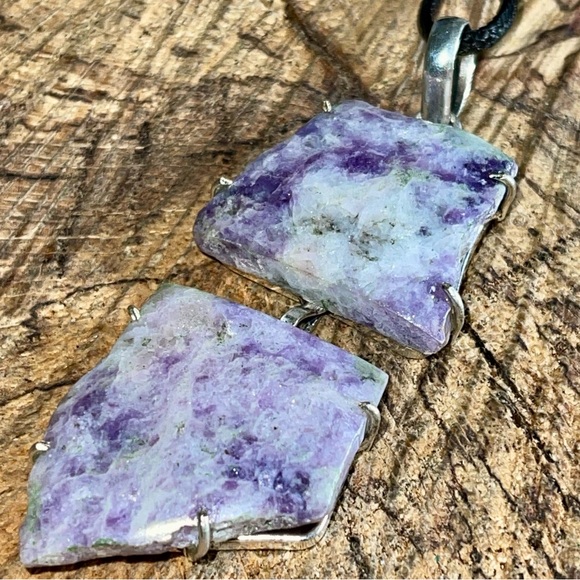 Large Purple Lepidolite Pendant 3” - Picture 9 of 14